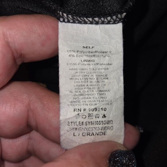 Windsor Black Kaia Strapless High Slit Formal Evening Dress Size Large - Picture 11 of 11